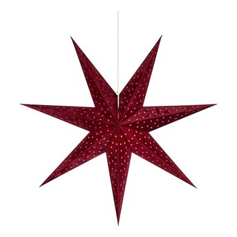 Czerwona wisząca dekoracja świetlna Markslöjd Velours, wys. 75 cm