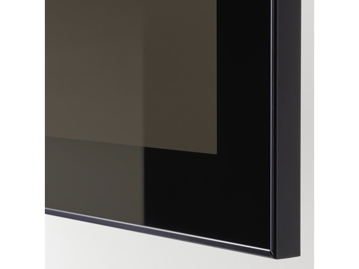 IKEA BESTÅ Kombinacja z szufladami, Czarnybrąz/Selsviken wysoki połysk/czarny dymione szkło, 180x42x65 cm Płyta laminowana Płyta MDF Płyta meblowa Ilość szuflad 2-szuflady Kategoria Szafki i regały