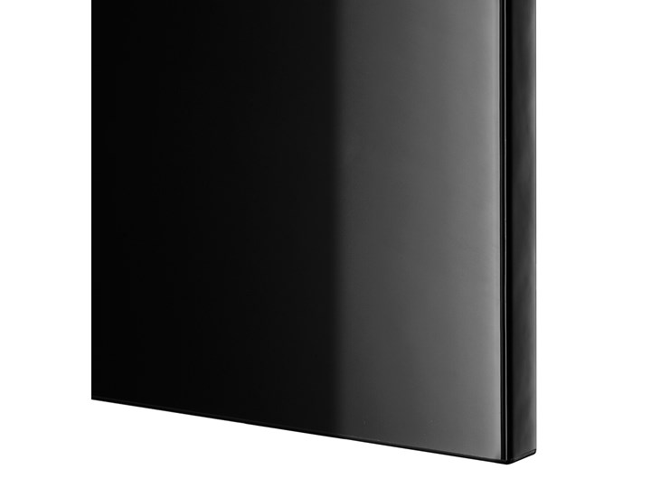 IKEA BESTÅ Kombinacja z szufladami, Czarnybrąz/Selsviken wysoki połysk/czarny dymione szkło, 180x42x65 cm Płyta meblowa Płyta laminowana Płyta MDF Ilość szuflad 2-szuflady