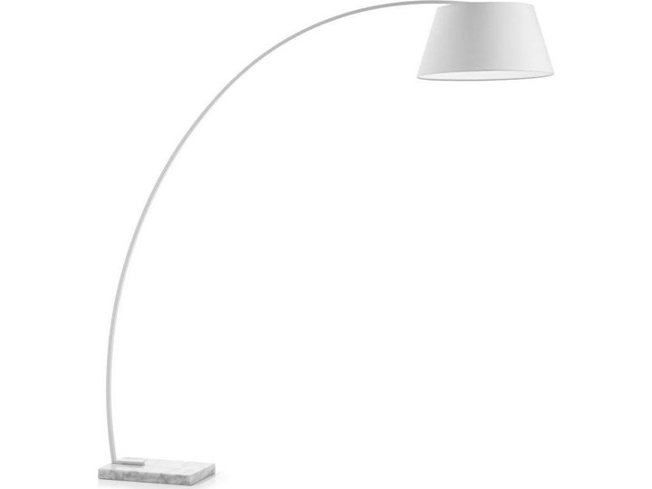 Lampa podłogowa biała 210 cm Metal Lampa z abażurem Kategoria Lampy podłogowe Lampa łukowa Tkanina Funkcje Lampa do czytania