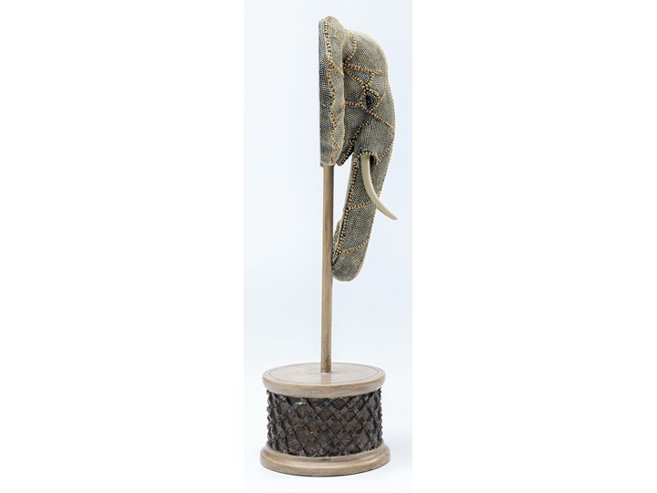 Figurka dekoracyjna Elephant Head Pearls 28x49 cm kolorowa Kolor Wielokolorowy Tworzywo sztuczne Zwierzęta Kategoria Figury i rzeźby