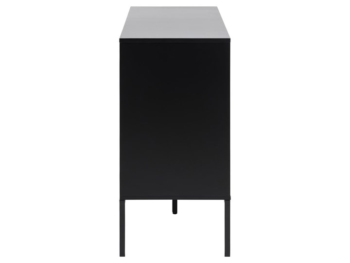 Komoda Favors 120x82 cm 3 szuflady czarno-naturalna Metal Z szafkami i szufladami Szerokość 120 cm Płyta meblowa Głębokość 40 cm Kolor Brązowy Płyta MDF Styl Industrialny