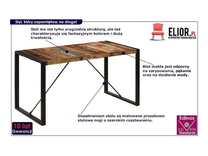 Wielokolorowy stół industrialny 70x140 – Veriz 2X Długość 70 cm Wysokość 75 cm Szerokość 70 cm Drewno Stal Długość 140 cm Kategoria Stoły kuchenne
