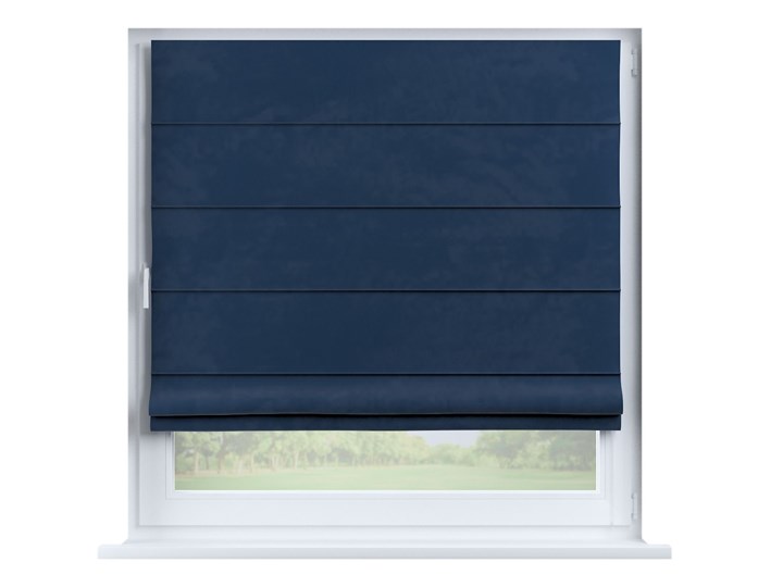 Roleta rzymska Capri, granat, szer.80 × dł.170 cm, Velvet Pomieszczenie Kuchnia Kolor Granatowy