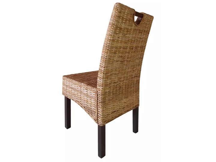 vidaXL Krzesła do jadalni, 6 szt., rattan Kubu i drewno mango Wysokość 96 cm Szerokość 46 cm Głębokość 46 cm Głębokość 57 cm Pomieszczenie Jadalnia