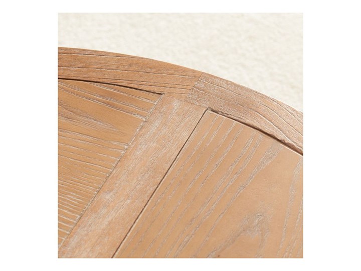 Stolik okrągły Kendari natural 90cm, 90 × 46 cm Metal Drewno Styl Nowoczesny