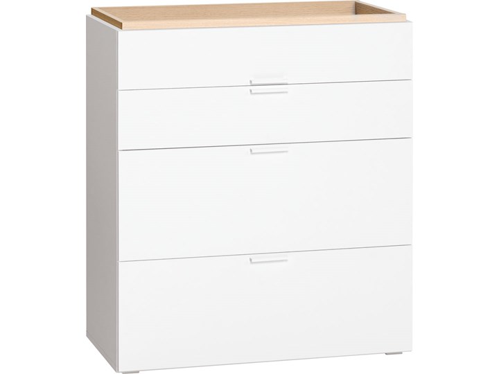 Komoda Głębokość 44 cm Wysokość 97 cm Szerokość 85 cm Z szufladami Drewno Pomieszczenie Garderoba