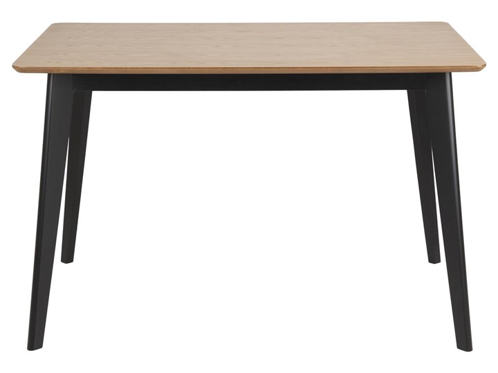Stół Hanover 120x80 cm naturalny - nogi czarne Drewno Rozkładanie