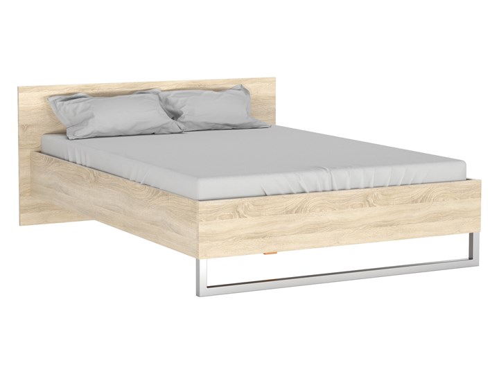 Eleganckie łóżko z wezgłowiem Style 140x200 dąb sonoma Kategoria Łóżka do sypialni