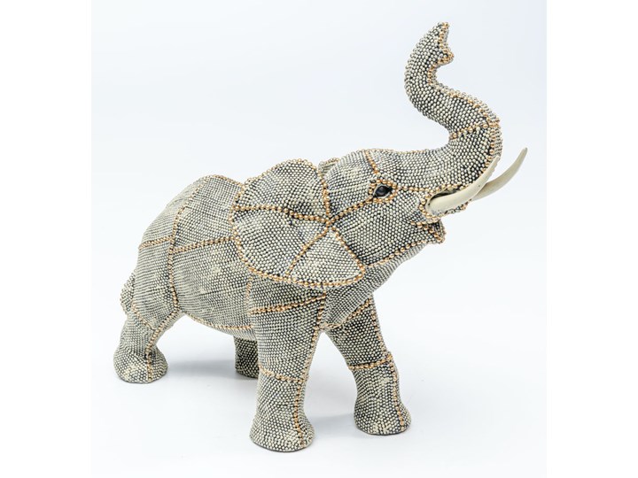 Figurka dekoracyjna Walking Elephant Pearls 29x27 cm kolorowa Zwierzęta Tworzywo sztuczne Kategoria Figury i rzeźby