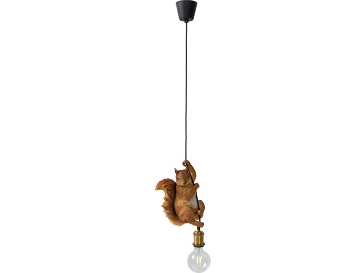 Lampa wisząca wiewiórka czerwona 20x14 cm Lampa z kloszem Lampa inspirowana Tworzywo sztuczne Pomieszczenie Salon