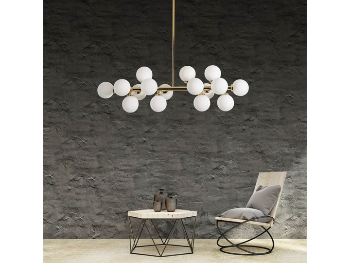 Lampa wisząca Petrica Złoto Metal Kategoria Lampy wiszące Stal Lampa z abażurem Lampa z kloszem Szkło Funkcje Brak dodatkowych funkcji
