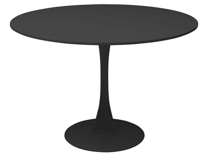 Stół Schickeria ∅110 cm czarny Kolor Biały Płyta MDF Stal Kształt blatu Okrągły