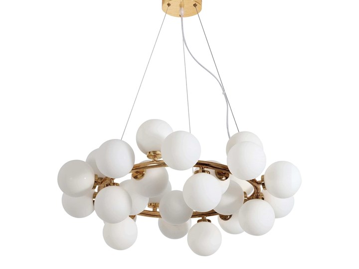 NOWOCZESNA LAMPA WISZĄCA MOSIĘŻNA MARSIADA W25 Lampa z abażurem Szkło Lampa LED Lampa z kloszem Metal Mosiądz Kategoria Lampy wiszące Styl Industrialny