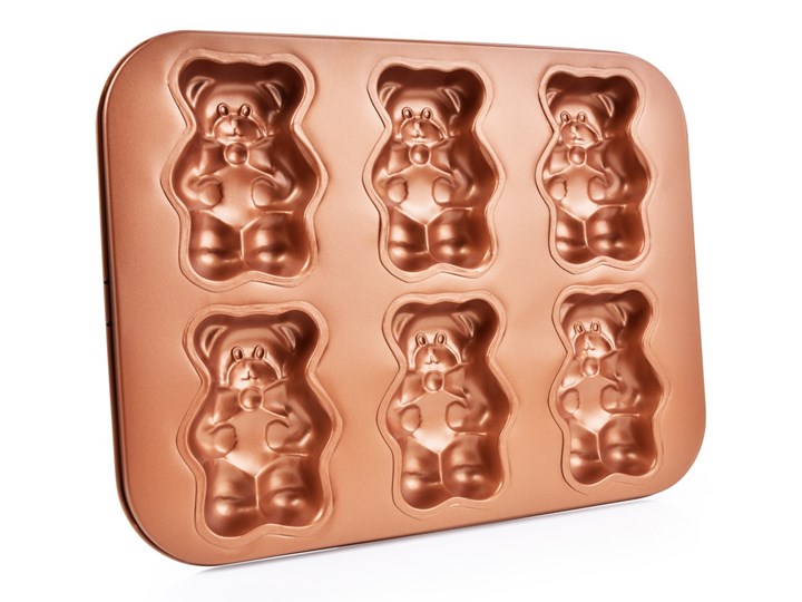35 cm FORMA DO MIŚKÓW 6 szt., BIOPAN® GOLD Stal Kategoria Formy i foremki Do pizzy Kolor Pomarańczowy