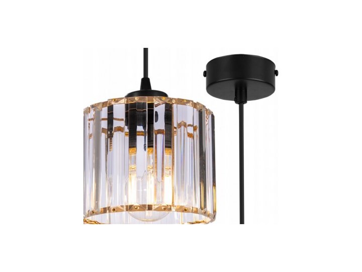 Regulowana Lampa Wisząca ze Szklanym Kloszem Szkło Metal Lampa z kloszem Funkcje Brak dodatkowych funkcji