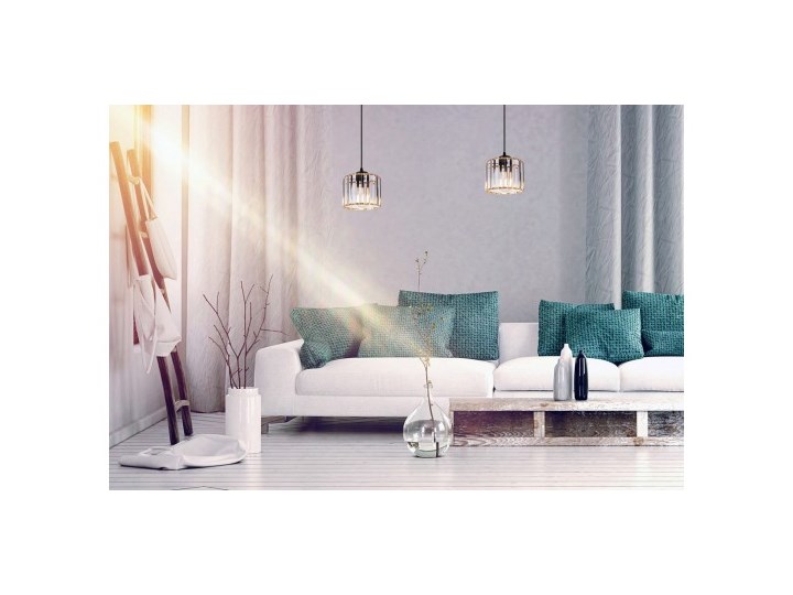 Regulowana Lampa Wisząca ze Szklanym Kloszem Lampa z kloszem Metal Szkło Styl Nowoczesny
