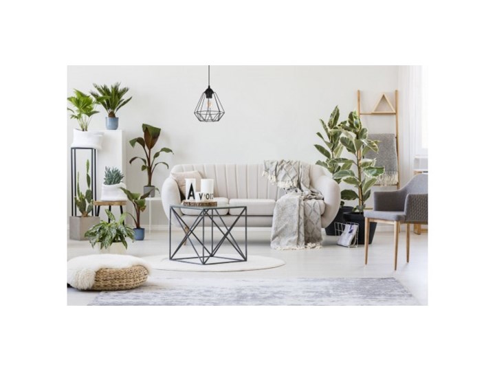 Lampa Wisząca Pojedyncza Styl Loft Czarna Styl Industrialny Lampa druciana Lampa z kloszem Metal Kolor Czarny