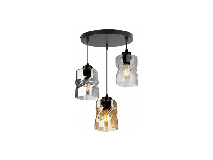 Nowoczesna Lampa Wisząca LED ze Szklanymi Kloszami Szkło Metal Lampa z kloszem Pomieszczenie Przedpokój Ilość źródeł światła 3 źródła