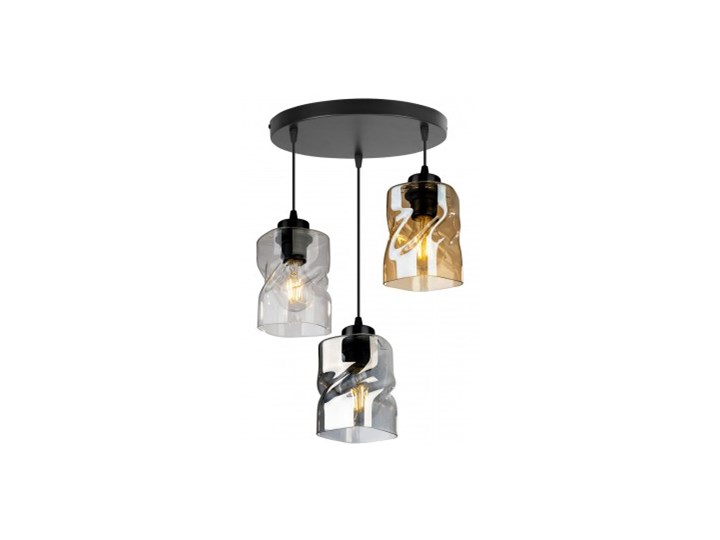Nowoczesna Lampa Wisząca LED ze Szklanymi Kloszami Lampa z kloszem Szkło Metal Ilość źródeł światła 3 źródła