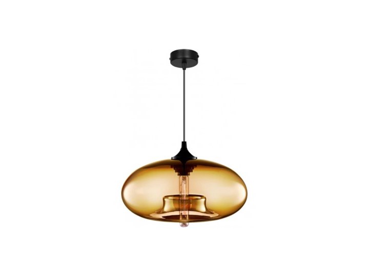 Designerska Lampa Wisząca Pojedyncza ze Szklanym Kloszem Lampa z kloszem Szkło Kolor Brązowy Metal Funkcje Brak dodatkowych funkcji