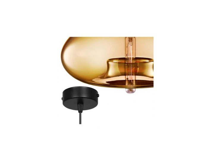 Designerska Lampa Wisząca Pojedyncza ze Szklanym Kloszem Metal Lampa z kloszem Szkło Styl Nowoczesny Kategoria Lampy wiszące