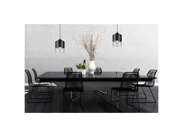 Lampa Wisząca Pojedyncza Nowoczesna z Regulacją Metal Lampa LED Szkło Lampa z kloszem Styl Nowoczesny