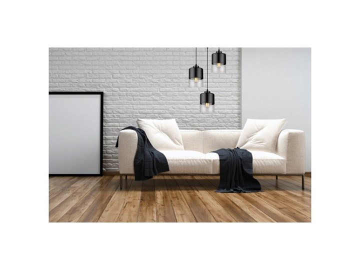 Lampa Wisząca Nowoczesna ze Szklanymi Kloszami z Metalu Styl Nowoczesny Lampa z kloszem Szkło Ilość źródeł światła 3 źródła