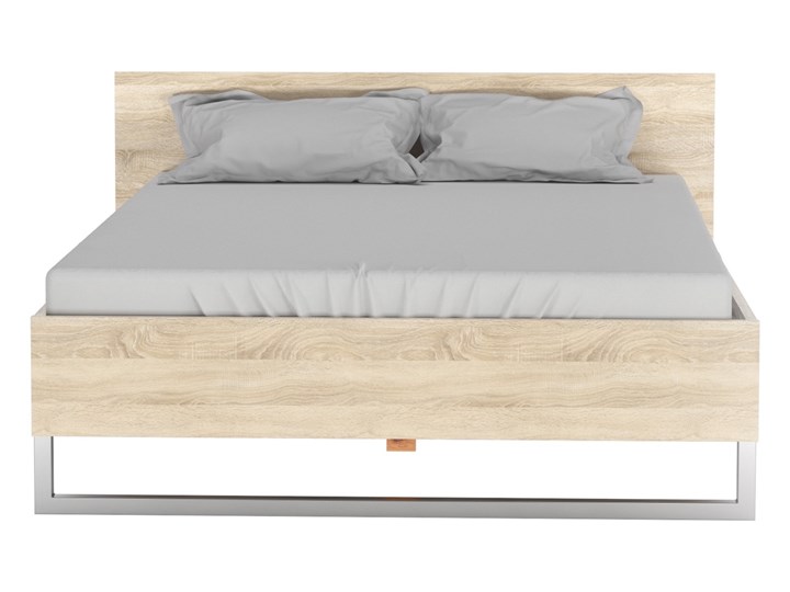 Eleganckie łóżko z wezgłowiem Style 140x200 dąb sonoma Kategoria Łóżka do sypialni