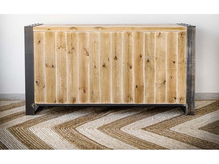 Komoda industrialna loft FACTORY SOSNA 2 Z szufladami Pomieszczenie Salon Głębokość 50 cm Drewno Styl Industrialny