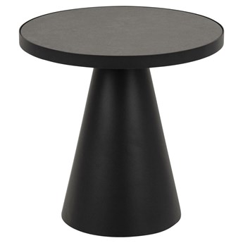Czarny stolik ceramiczny na jednej nodze Soli 45