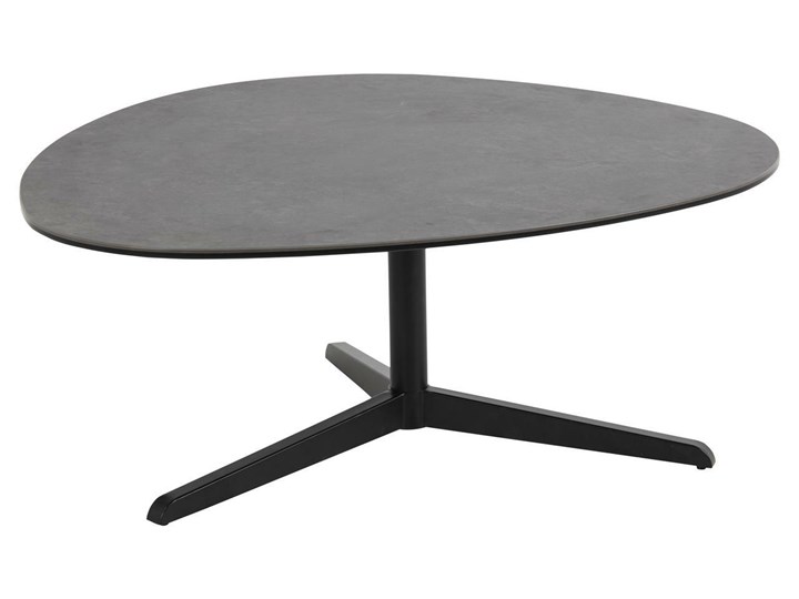 Ceramiczna ława na krzyżaku Barnsley L czarna Ceramika Wysokość 41 cm Szkło Tworzywo sztuczne Zestaw stolików Metal Stolik Kategoria Stoliki i ławy