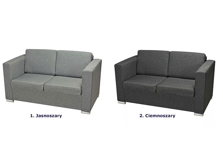 Dwuosobowa jasnoszara sofa loftowa - Sigala 2Q Głębokość 73 cm Typ Gładkie