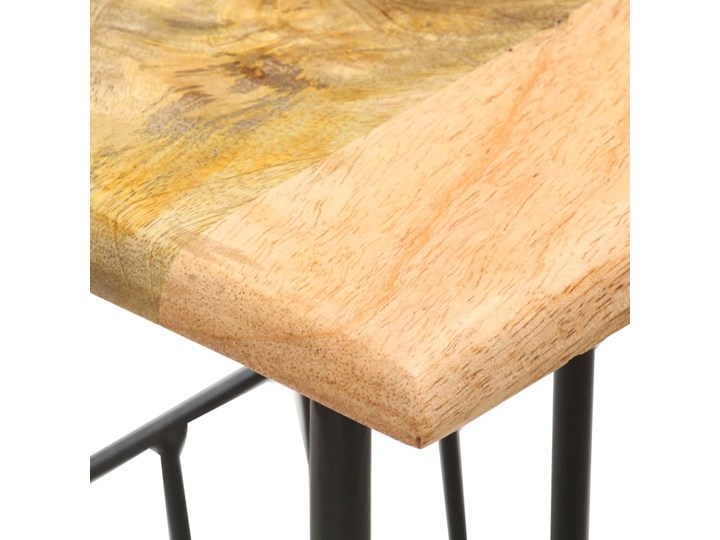 vidaXL Stojak na gazety, 40x30x50 cm, lite drewno mango i stal Kategoria Gazetniki Kolor Biały