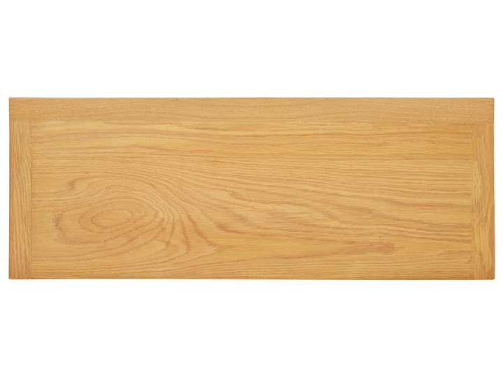vidaXL Stolik konsolowy, 83 x 30 x 73 cm, lite drewno dębowe Z szufladą Szerokość 83 cm Głębokość 30 cm Z półką Metal Styl Vintage