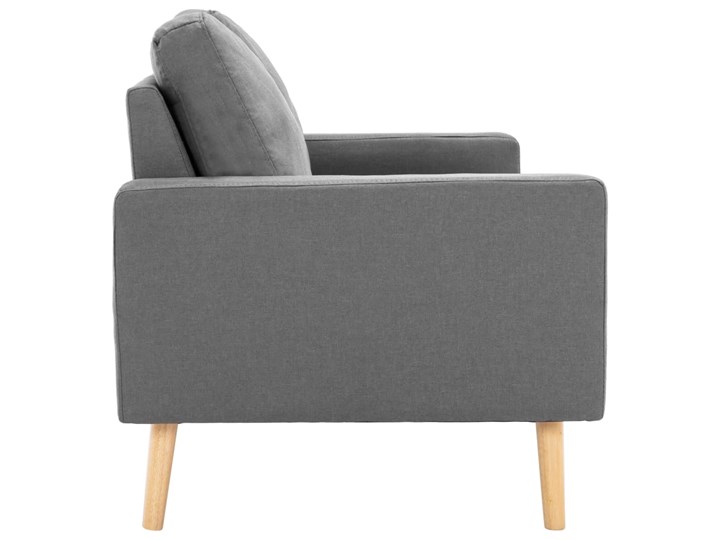 vidaXL Sofa 2-osobowa, jasnoszara, tapicerowana tkaniną