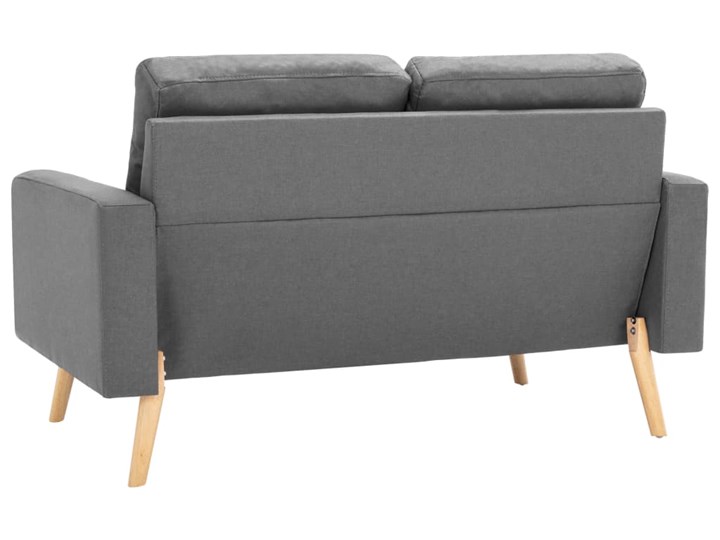 vidaXL Sofa 2-osobowa, jasnoszara, tapicerowana tkaniną