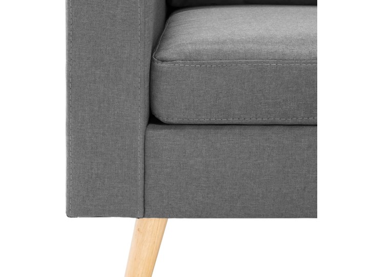 vidaXL Sofa 2-osobowa, jasnoszara, tapicerowana tkaniną
