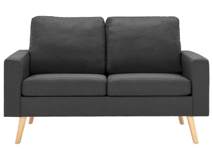 vidaXL 2-osobowa sofa, ciemnoszara, tapicerowana tkaniną Kategoria Sofy i kanapy Wielkość Dwuosobowa