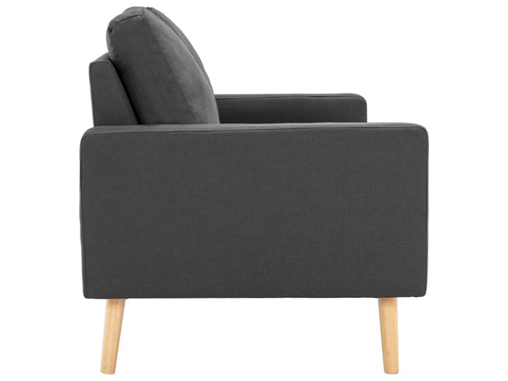 vidaXL 2-osobowa sofa, ciemnoszara, tapicerowana tkaniną Kategoria Sofy i kanapy Wielkość Dwuosobowa