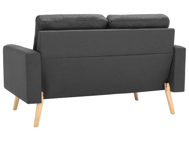 vidaXL 2-osobowa sofa, ciemnoszara, tapicerowana tkaniną Typ Gładkie Wielkość Dwuosobowa