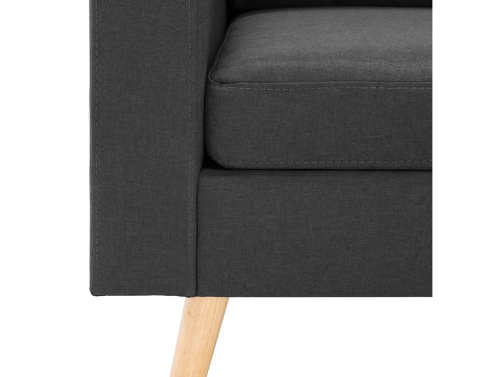 vidaXL 2-osobowa sofa, ciemnoszara, tapicerowana tkaniną Typ Gładkie Wielkość Dwuosobowa