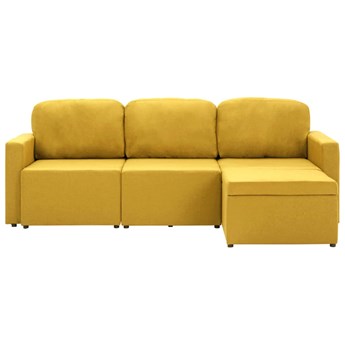 vidaXL 3-osobowa kanapa modułowa, żółta, tkanina