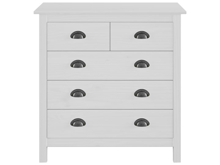 vidaXL Komoda Hill Range, biała, 79x40x80 cm, lita sosna Szerokość 105 cm Styl Nowoczesny Głębokość 40 cm Drewno Kolor Biały