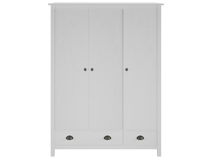 vidaXL Szafa 3-drzwiowa Hill Range, biała, 127x50x170 cm, lita sosna Głębokość 50 cm Szerokość 127 cm Drewno Pomieszczenie Sypialnia