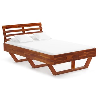 vidaXL Rama łóżka, lite drewno akacjowe, 120 x 200 cm