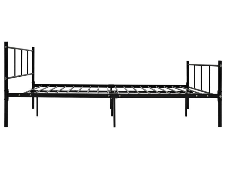 vidaXL Rama łóżka, czarna, metalowa, 120 x 200 cm Łóżko metalowe Kolor Czarny