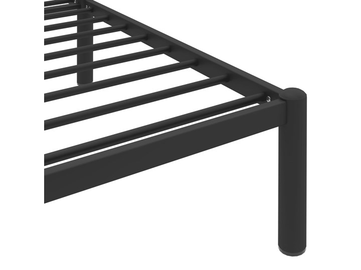 vidaXL Rama łóżka, czarna, metalowa, 140 x 200 cm Łóżko metalowe Kolor Czarny Kategoria Łóżka do sypialni