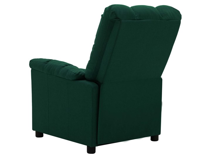 vidaXL Rozkładany fotel masujący, ciemnozielony, tapicerowany tkaniną Pomieszczenie Salon Szerokość 74 cm Fotel rozkładany Kategoria Fotele do salonu