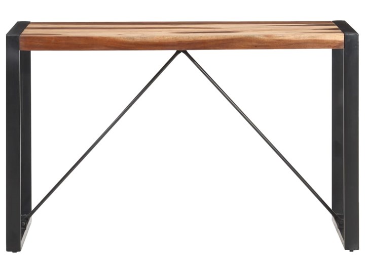 vidaXL Stół jadalniany, 120x60x75, lite drewno o wyglądzie sheesham Stal Wysokość 75 cm Pomieszczenie Stoły do kuchni